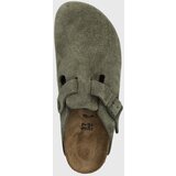 Birkenstock Natikače od brušene kože Boston za žene, boja: zelena | shoptok.hr