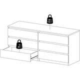 Tvilum Komoda v hrastovem dekorju v naravni barvi 154x70x50 cm Naia – | Shoptok.si