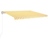  Avtomatsko zložljiva tenda 400x350 cm rumena in bela, (20728720) | Shoptok.si