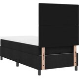  s opruga kutije s uzglavljem Crna 80 x 200 cm tkanina | shoptok.hr