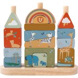 2Kids Toys Shape-Fitting Blocks Safari kocke iz lesa 12m+ 16 kos | Shoptok.si