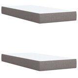  Krevet s oprugama i madracem smeđesivi 200x200 cm od tkanine | shoptok.hr