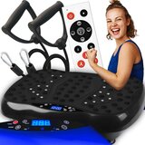  550 LCD fitness trainer vibracijska platforma za vježbanje s daljinskim upravljačem do 150 kg crna Cijene