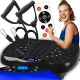 550 LCD fitness trainer vibracijska platforma za vježbanje s daljinskim upravljačem do 150 kg crna