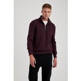 Defacto Comfort Fit Zippered Stand-up Collar Sweatshirt | Shoptok.si
