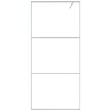 Pregrada za tuš srebrna 90 x 195 cm s prozirnim staklom ESG | shoptok.hr