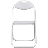  Sklopiva stolica 2 pcs Bijeli 48 x 43 5 x 81 cm Lažna koža - Bijeli 2 | shoptok.hr
