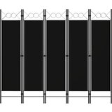 Furnova Paravan 5-delni črn 200x180 cm, (21929774) Cene