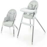 Kinderkraft stolica za hranjenje dinnly light grey KHDINN00LGR00