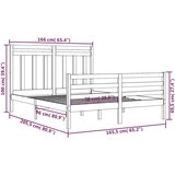  Posteljni okvir bel iz trdnega lesa 160x200 cm, (20685099) | Shoptok.si
