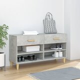 vidaXL Omarica za čevlje siva 102x35x55 cm inženirski les Cene