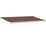 vidaXL Ročno zložljiva tenda rjava 500x300 cm, (21260658) | Shoptok.si