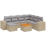 Maison Chic Seti vrtnega pohištva - Vrtna garnitura - Vrtni pohištvo set 8-delna z blazinami bež poli ratan, (21799231) | Shoptok.si