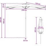  Vrtni suncobran 270 x 270 cm Poliester Pravokutni Antracit | shoptok.hr