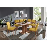 Cantus KOTNA KLOP, tekstil, leseni material barve hrasta, gorčično rumena | Shoptok.si