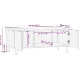 vidaXL Stol za kavu smeđi 100x54x40 cm Puno drvo Mango | shoptok.hr
