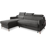 Miuform temno siva žametna raztegljiva kotna sedežna garnitura (levi kot) sweet harmony – | Shoptok.si