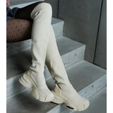 Gemre Lokira beige boots with elastic upper on chunky sole | Shoptok.si