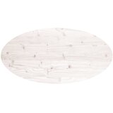  Ploča za stol bijela 90x45x2,5 cm od masivne borovine ovalna | shoptok.hr