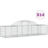  Obokane gabion košare 14 kosov 200x50x40/60 cm pocinkano železo | Shoptok.si