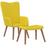  The Living Store Gugalni stol s stolčkom gorčično rumen žamet - Stol Za Sproščanje, (21444557) | Shoptok.si