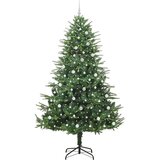 vidaXL Umjetno božićno drvce s rasvjetom i setom kuglica Zelena 240 cm | shoptok.hr