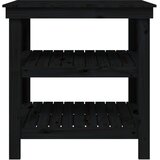  Radni stol crni 78,5 x 50 x 80 cm od masivne borovine | shoptok.hr
