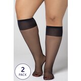 MONA QUEEN 2 PACK dokoljenki Plus Size 20 DEN | shoptok.hr