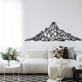 Wallxpert metalni zidni ukras 5106, geometrijski planinski venac, 76 x 25 cm, crni | Eponuda.com