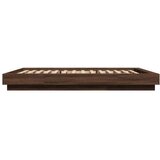  Posteljni okvir rjav hrast 120x200 cm inženirski les | Shoptok.si