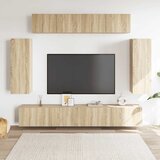  6-dijelni set TV ormarića boja hrasta sonome konstruirano drvo | shoptok.hr