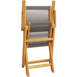 vidaXL 3-dijelni bistro set od polipropilen i masivnog drva sivi | shoptok.hr