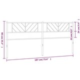 vidaXL Metalno uzglavlje bijelo 180 cm | shoptok.hr