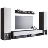 P & B Dnevni Regal Amadeo 2, Bela, Visoki Sijaj, Antracit, 4-Del. | Shoptok.si