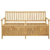  Klupa za pohranu s pohranom s vratima Masivni akacija - Svijetli bagrem 170 x 63 x 84 cm | shoptok.hr