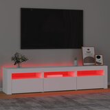 TV ormarić s LED svjetlima bijeli 180 x 35 x 40 cm | Eponuda.ba