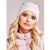Fashion Hunters Light gray beanie with an applique | shoptok.hr