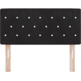  LED glava kreveta s LED trakama s uzglavljem Crna 90 cm Baršun | shoptok.hr