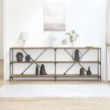  Konzolni stol od umjetnog drveta i čelika 200x30x75 cm | shoptok.hr