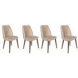  Alfa-464 V4 creamwalnut chair set (4 pieces) cene