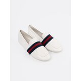 Shelvt White ballerinas with decorative stripes | Shoptok.si