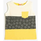 Koton Baby Boy Color Block Round Neck Cotton Sleeveless T-Shirt 3smb30013tk cene