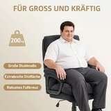 Izvršna stolica ergonomska uredska stolica do 200 kg baršunasti izgled visoki naslon za ured i kućni ured crna | shoptok.hr