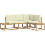  Set vanjskih sofa 3 Komad Bijela i krem Poliester | Eponuda.ba