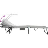  Sklopiva ležaljka za sunčanje 2 pcs Siva 190 x 57 x 81 cm | shoptok.hr