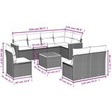  9-dijelni set vrtnih sofa od poliratana s jastucima sivi | shoptok.hr