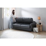 XORA ZOFA S POSTELJNO FUNKCIJO, temno siva tekstil, usnje | Shoptok.si