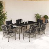  7-dijelni vrtni blagovaonski set sivi od poliratana | shoptok.hr