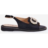 S. BARSKI Women's Sandals With Decorative Detail Black S.Barski | shoptok.hr