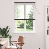 vidaXL Zavjesa za prozor sa zavjesama Ostalo Crna 85 x 175 cm Aluminij | shoptok.hr
